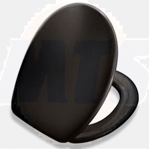 Black Alternative Replacement Toilet Seat and cover with Fittings PT2316 Top  Fitting 316001