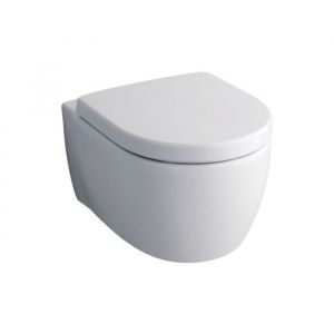 Keramag  iCon Toilet Seat and Cover with fittings  Geberit iCon toilet seat 574130000 white, metal hinges, Soft Closing